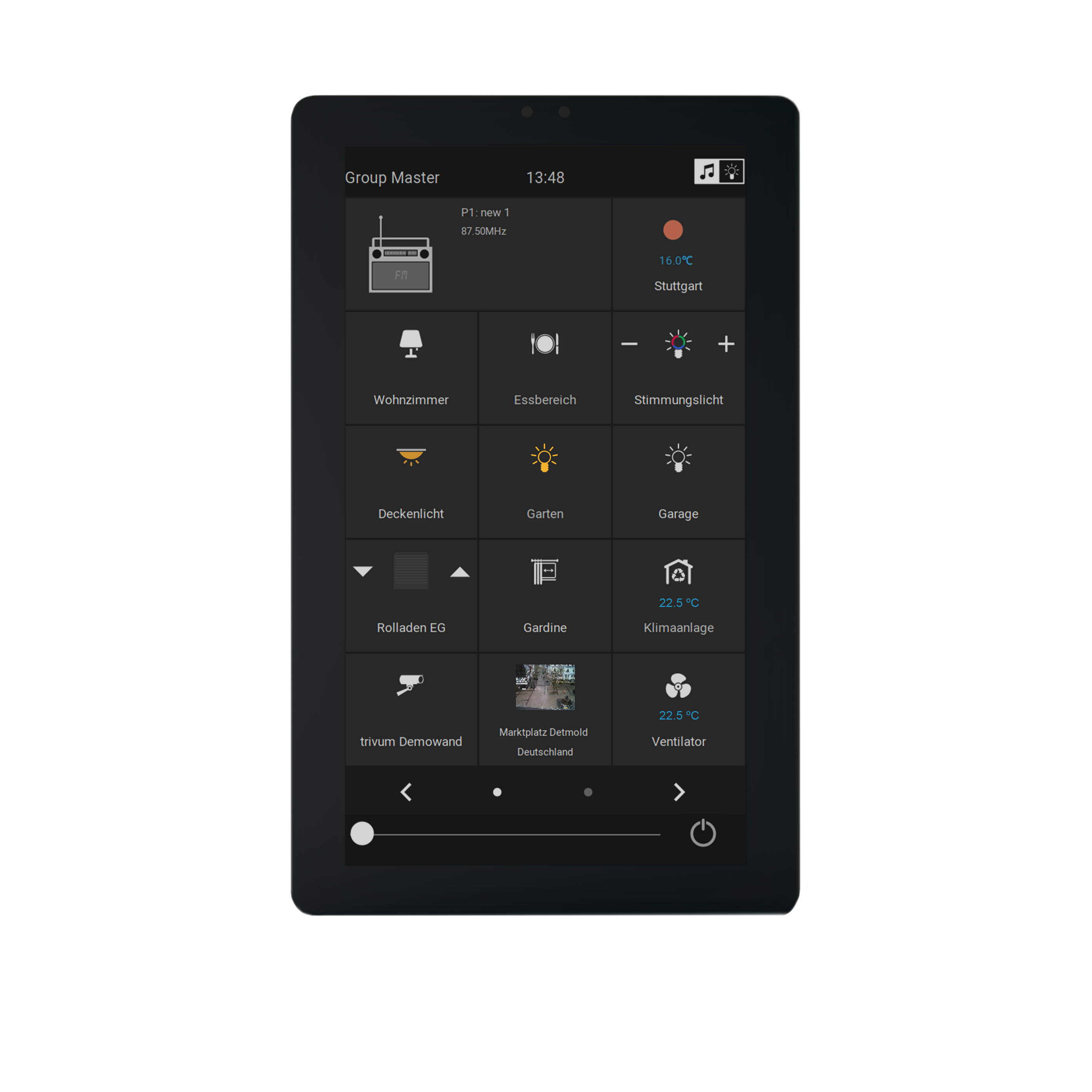 TouchPad7 - Control panel for music and KNX