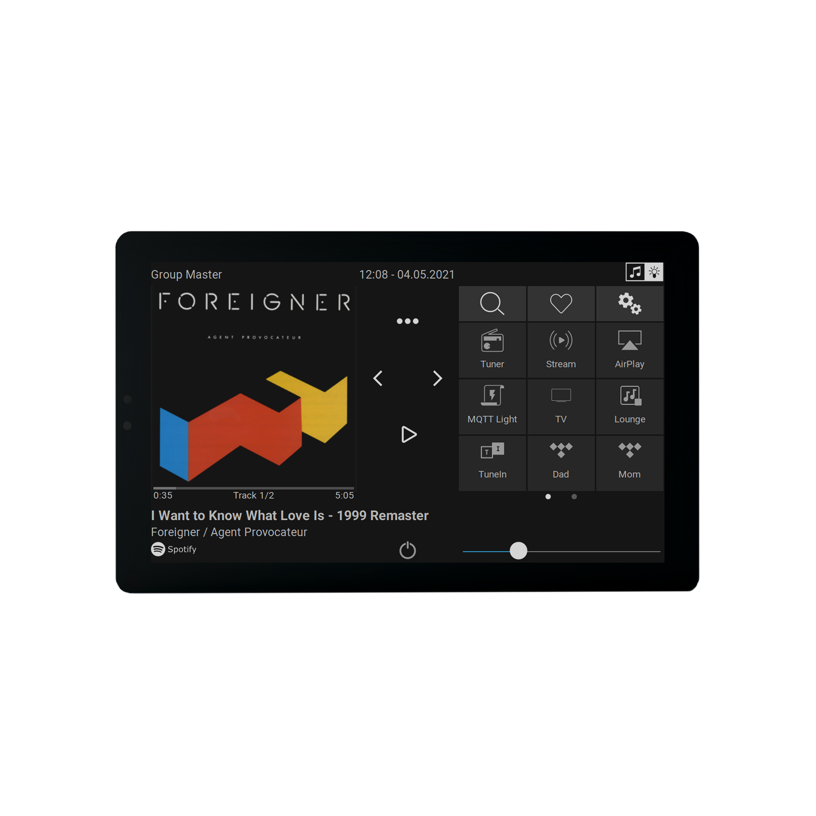 TouchPad7 - Control panel for music and KNX TouchPad7 - Control panel for music and KNX