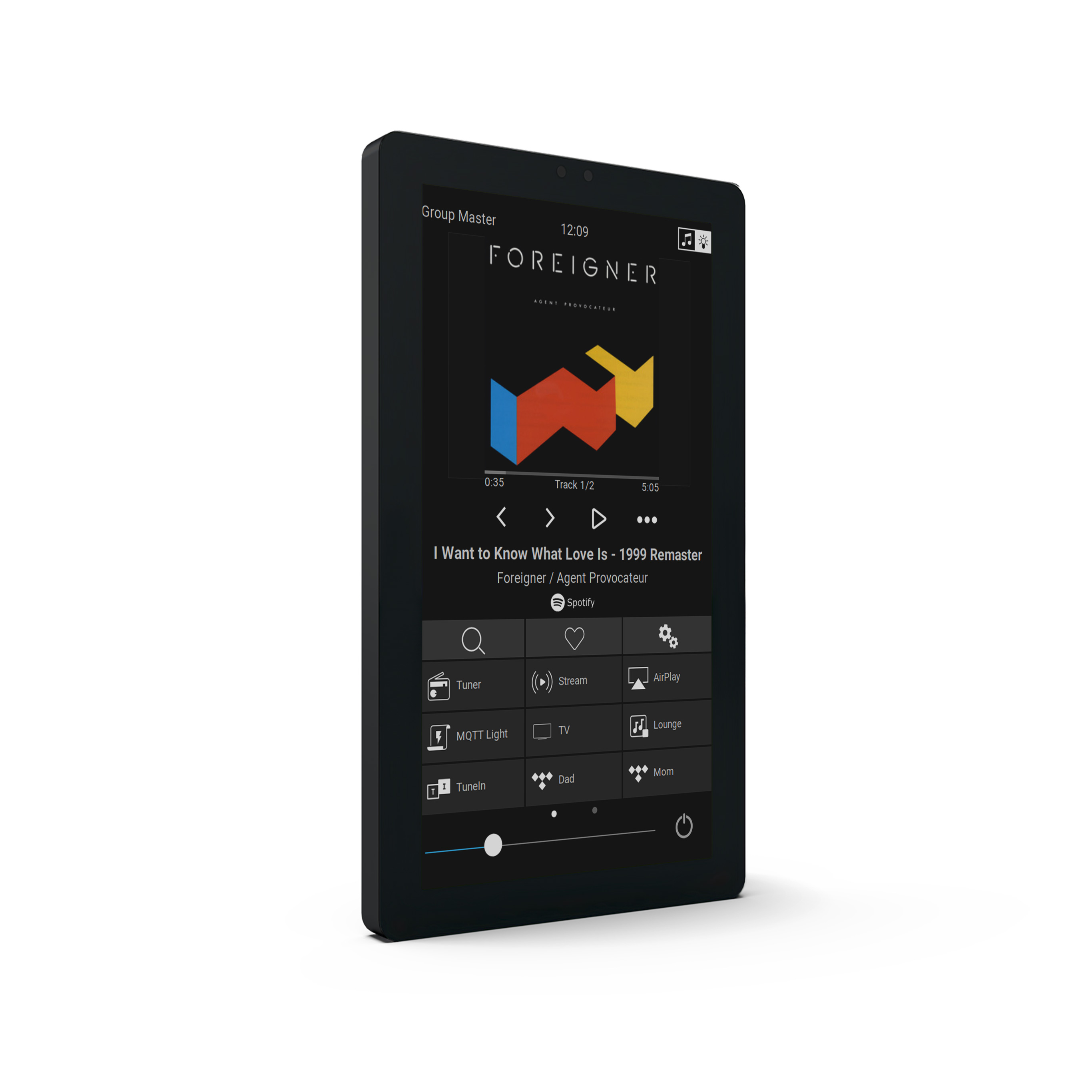 TouchPad7 - Control panel for music and KNX