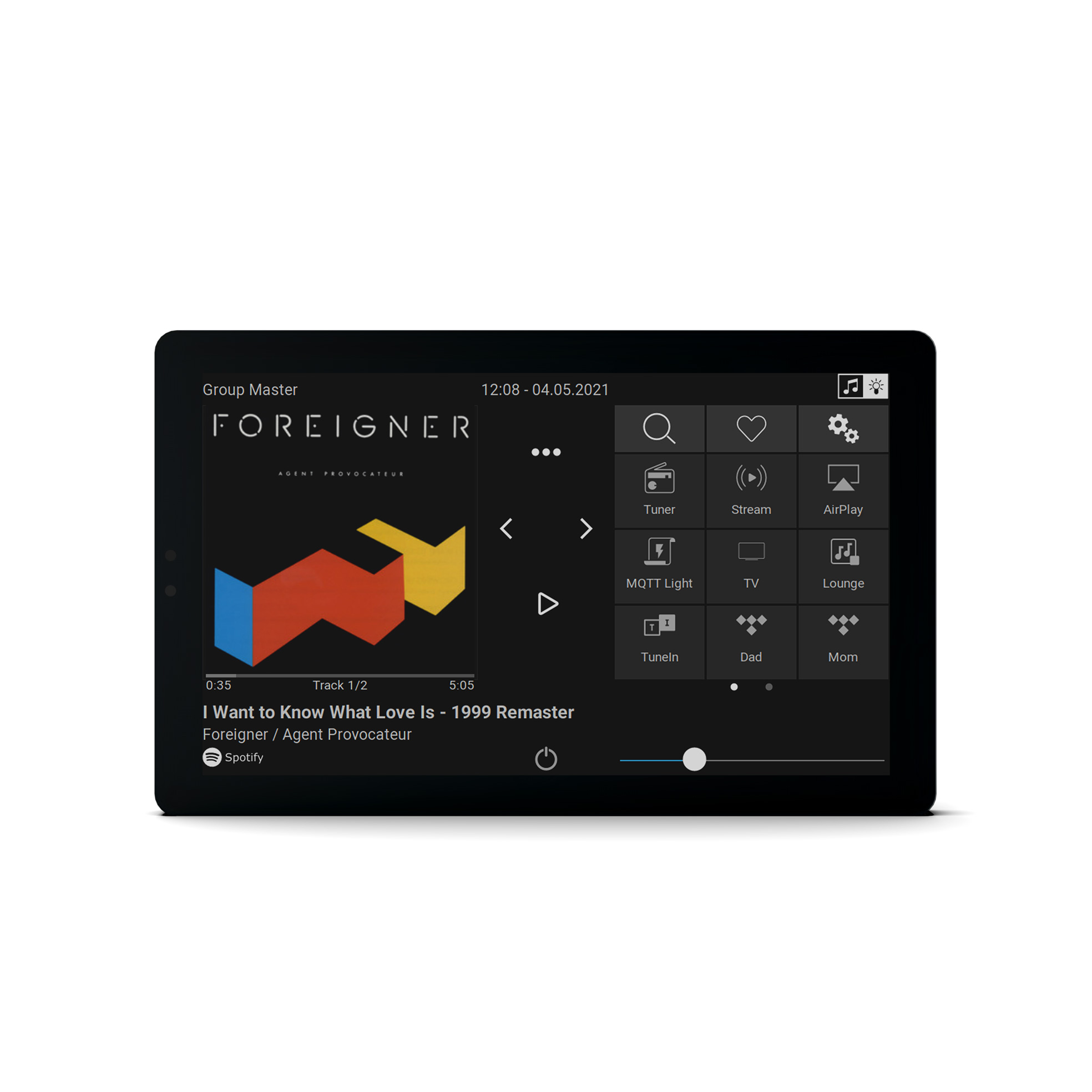 TouchPad7 - Control panel for music and KNX