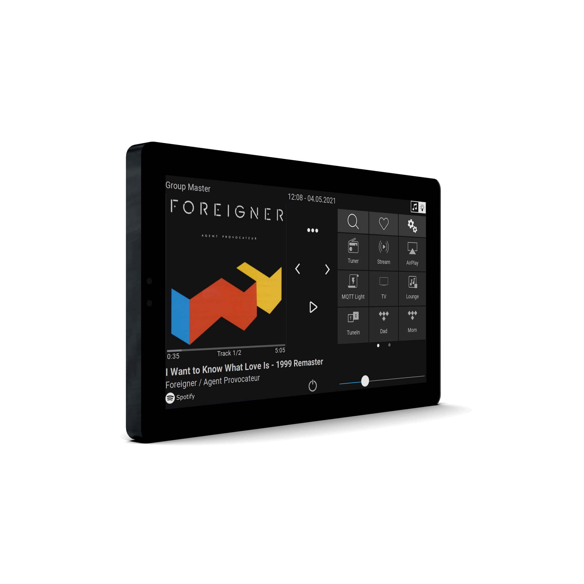 TouchPad7 - Control panel for music and KNX