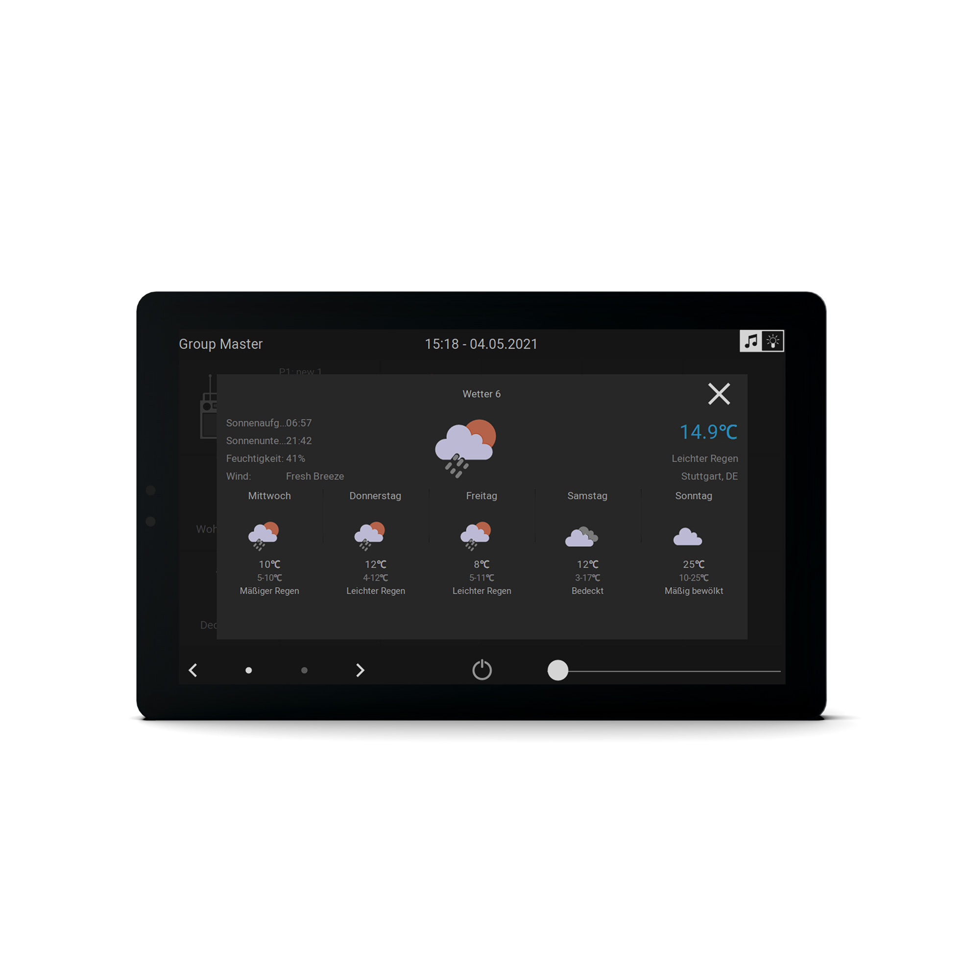TouchPad7 - Control panel for music and KNX