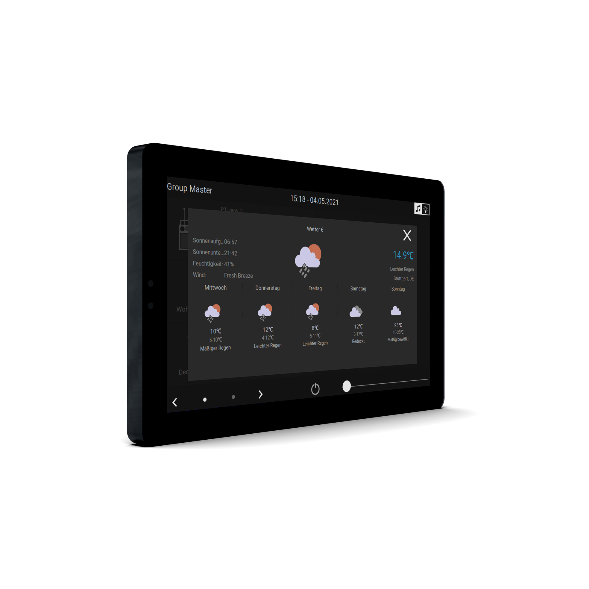 TouchPad7 - Control panel for music and KNX