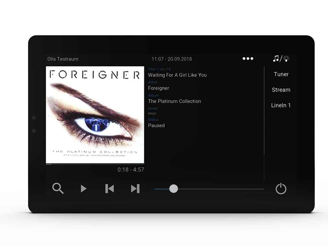 TouchPad7 - Control panel for music and KNX TouchPad7 - Control panel for music and KNX
