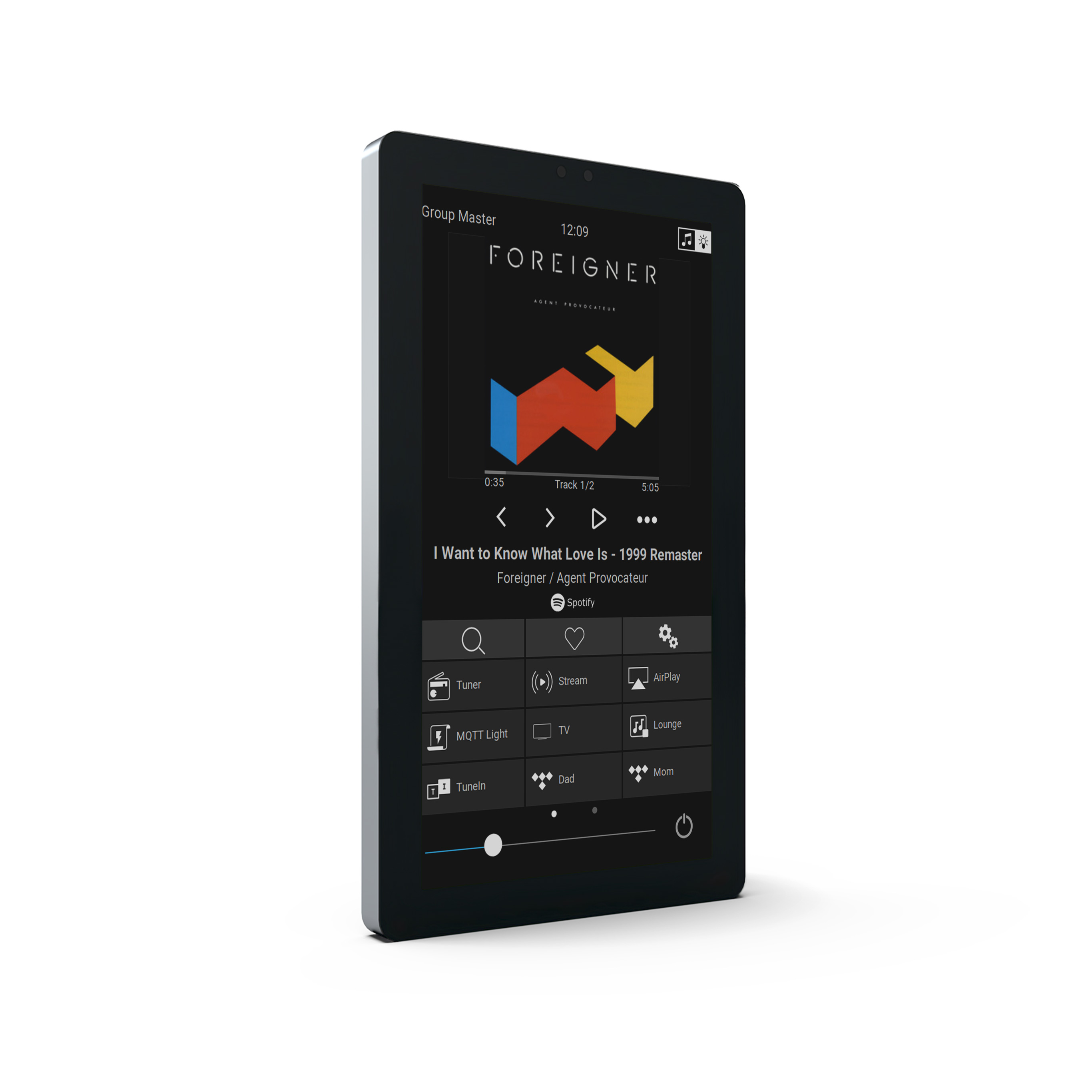 TouchPad7 - Control panel for music and KNX