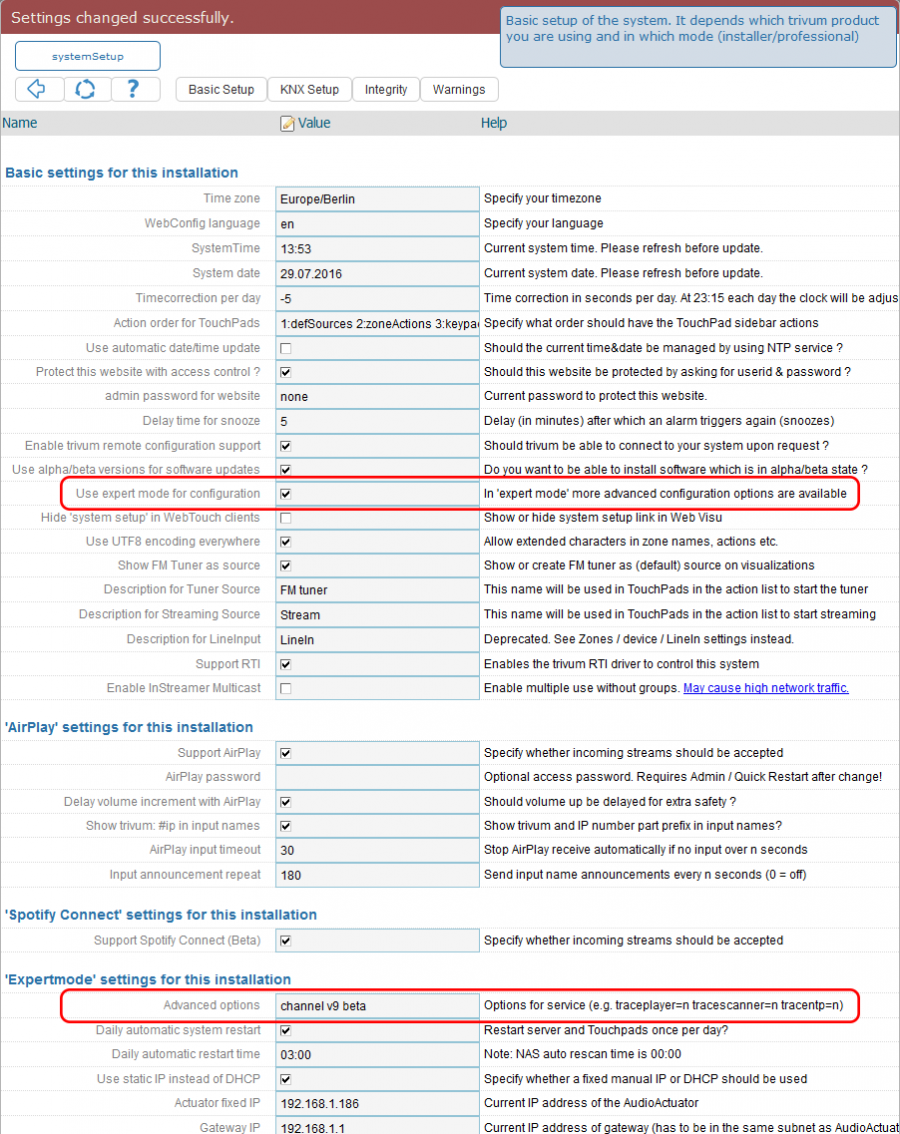 Screenshot erweiterte Optionen eingeben