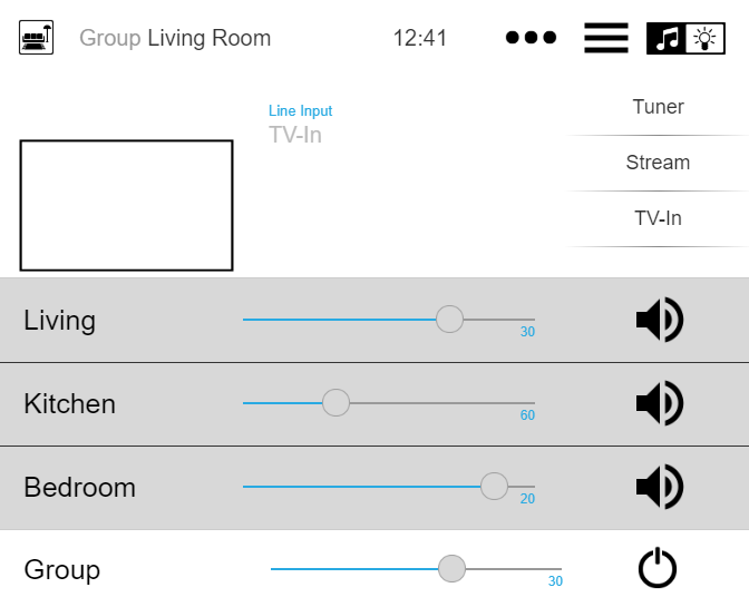 Cursore del volume del gruppo WebTouch